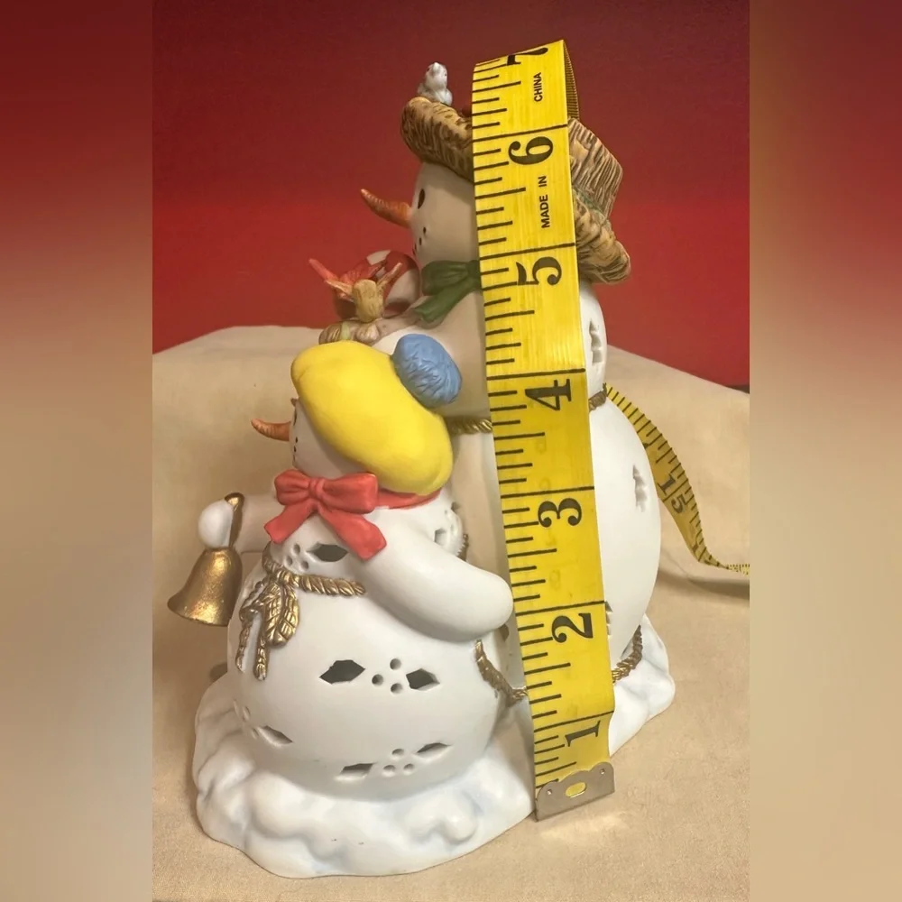 PartyLite Ceramic Snowbell Tealight Holder Original Box Retired 6.25”x7”x5.25” - Picture 7 of 9
